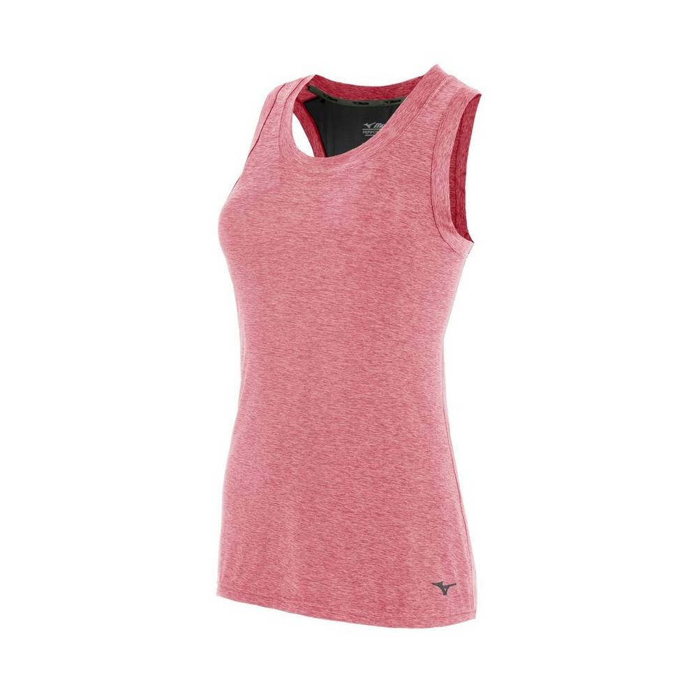 Womens Mizuno Alpha Running Tank Top Rose/Black Philippines (YRQMNG021)